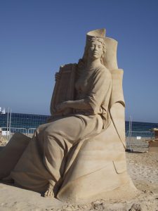 Sandskulptur: Muse
