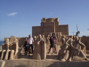 Tourismuswerbung mit Sandskulpturen